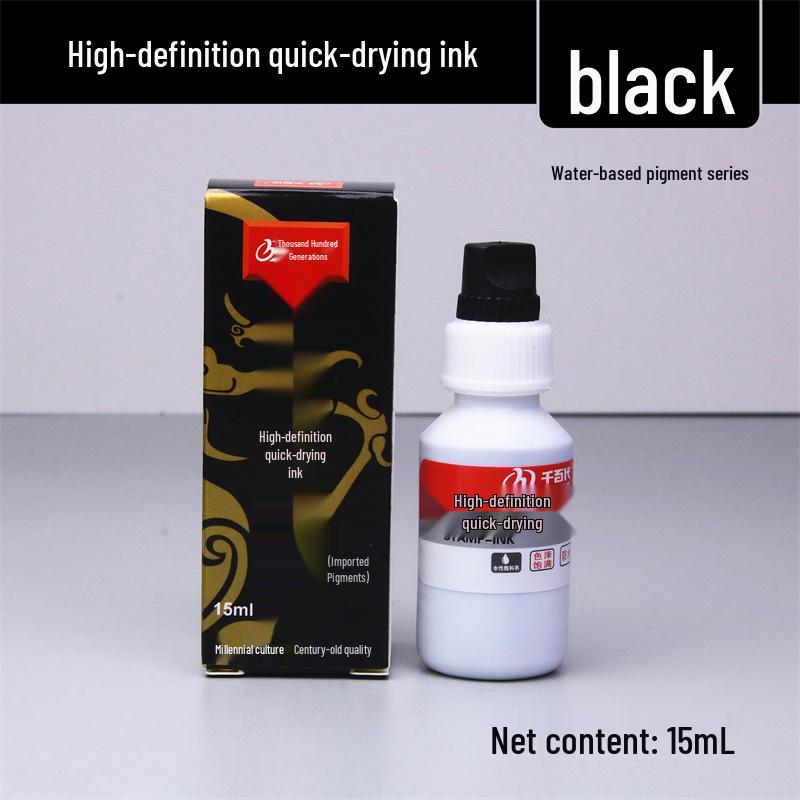Quick-Dry Dual Ink Pad: Red, Blue & Black - Square & Round Options for Office, Oil & Water-Based Stamping