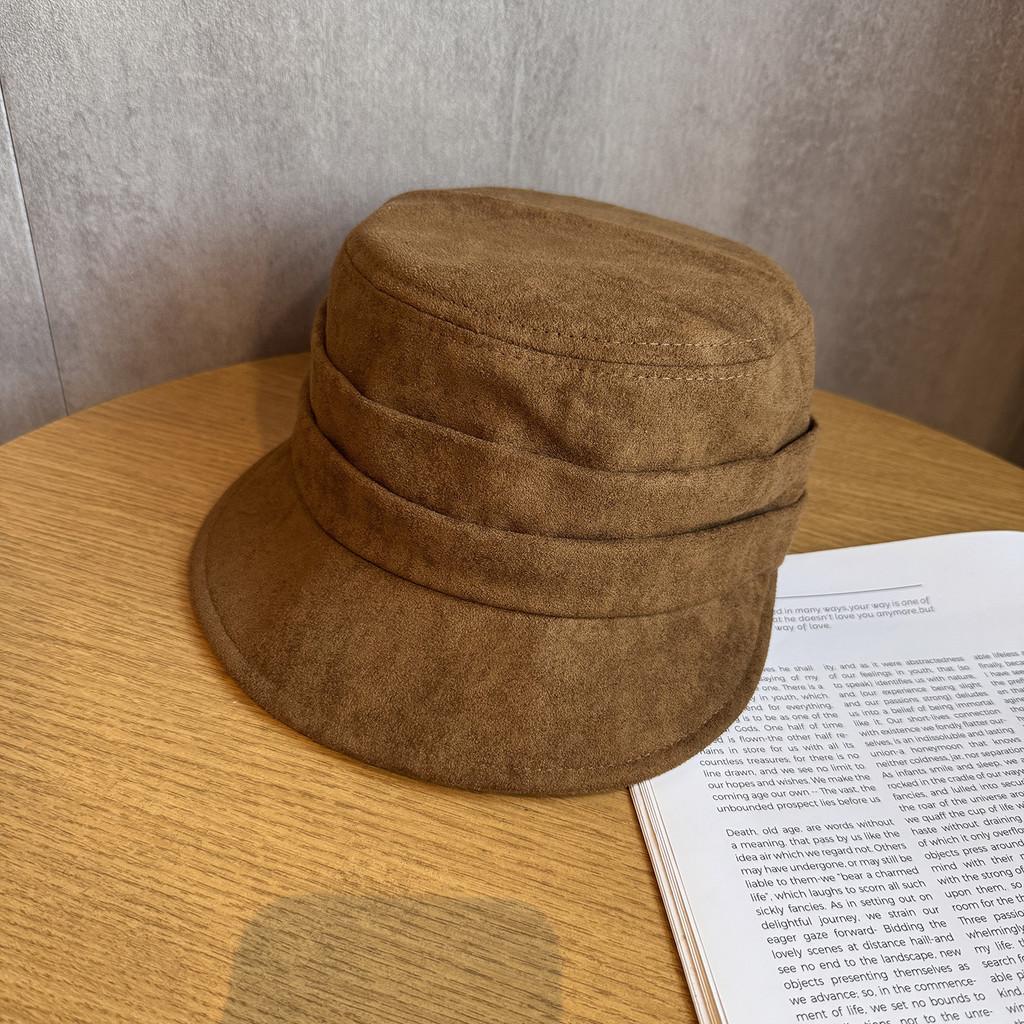Vintage Suede Beret Hat Short Brim Newsboy Cap For Street Style And Use Daily