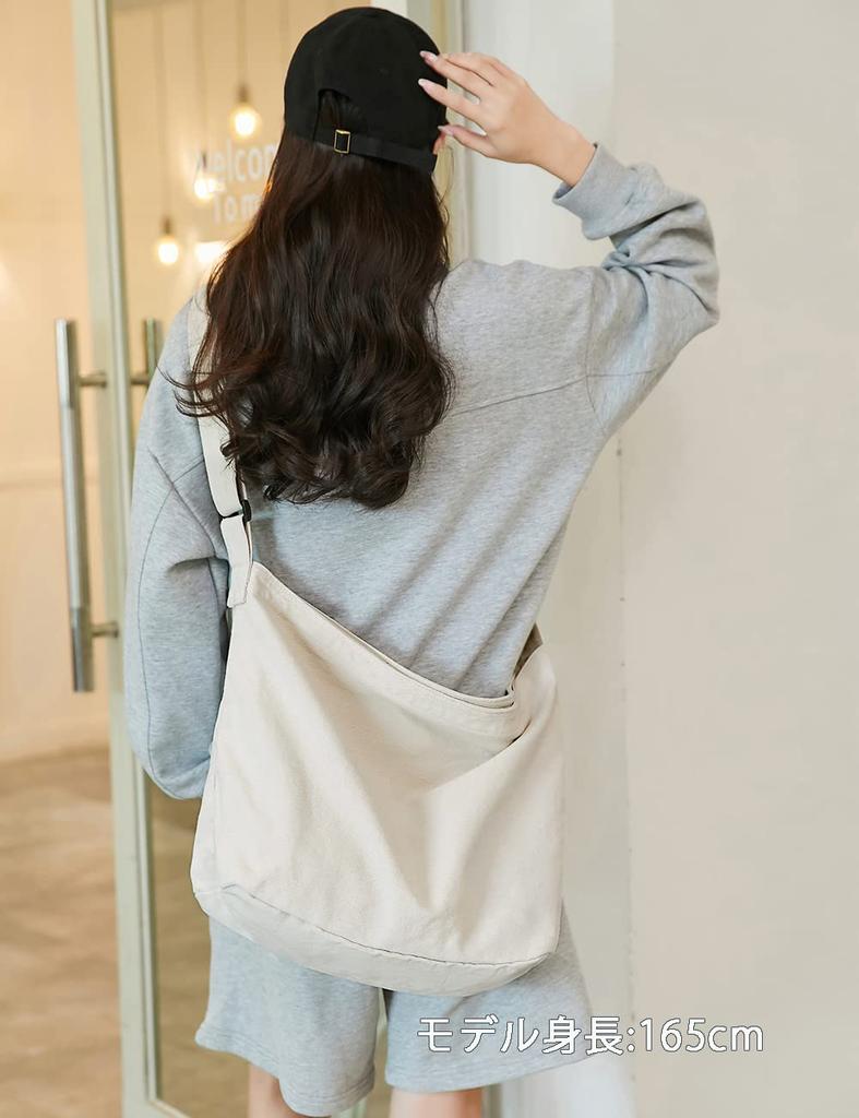 ARIALK Canvas Tote Bag, Large Capacity Shoulder Bag, Perfect for Overnight Trips, Eco Bag, Canvas Tote Bag, Shoulder Tote Bag, Shopping Bag, Simple