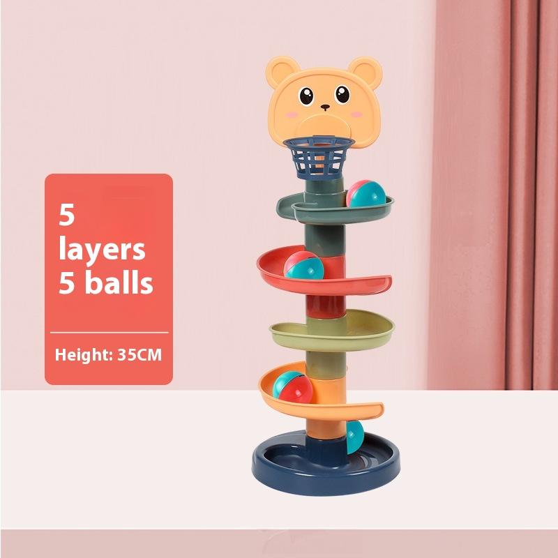 

Стрельба, укладка, веселье, поворот, детская забавная дорожка, скользящая башня с мячом, детское образование, раннее образование, катящаяся игрушка с мячом 5 layers + 5 balls