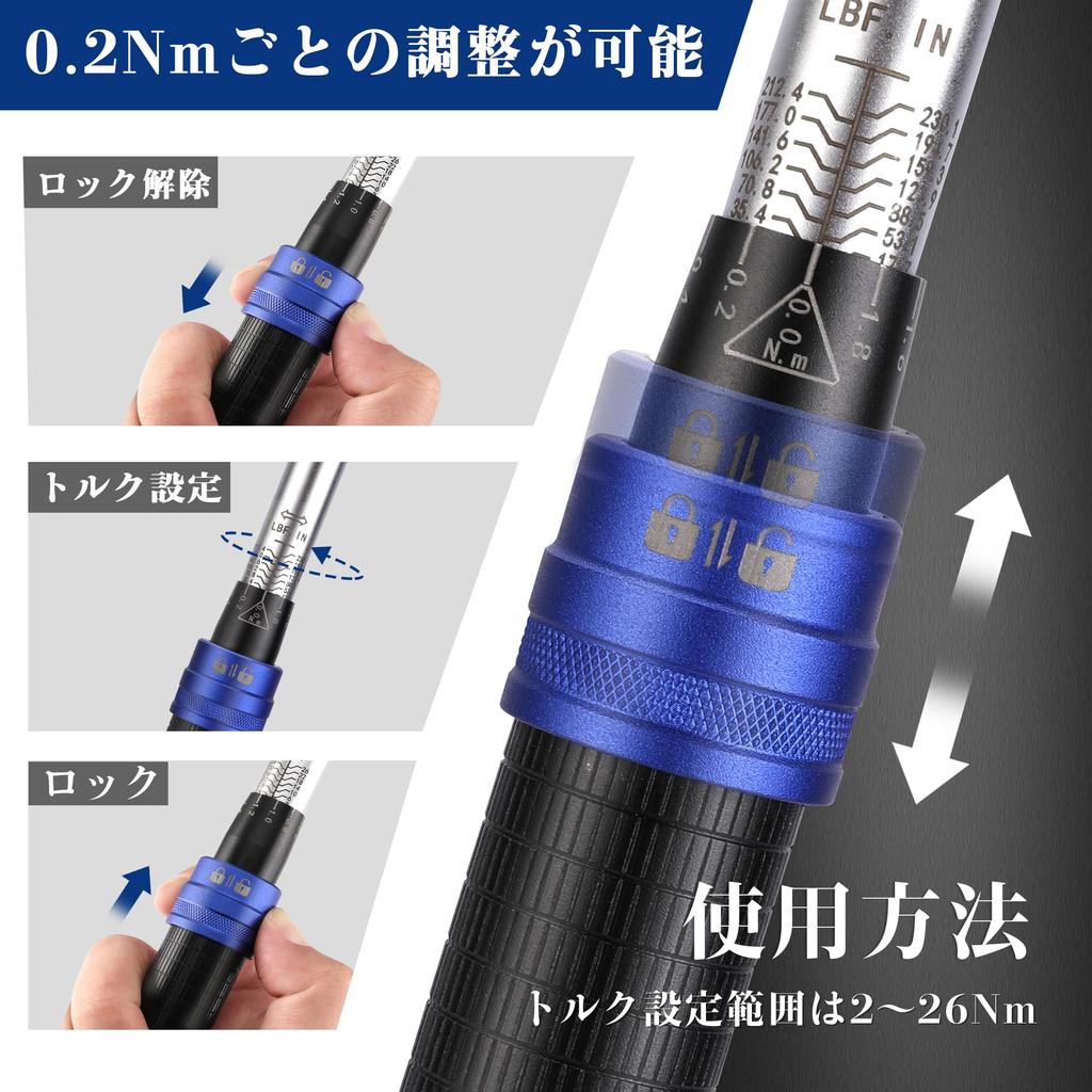 WORKPRO Nasadki z bitami dynamometrycznymi z przedłużką Nm Łatwy kierunek obrotu Szybkie uwalnianie Naprawa konserwacja przechowywanie kalibracja roweru motocykla