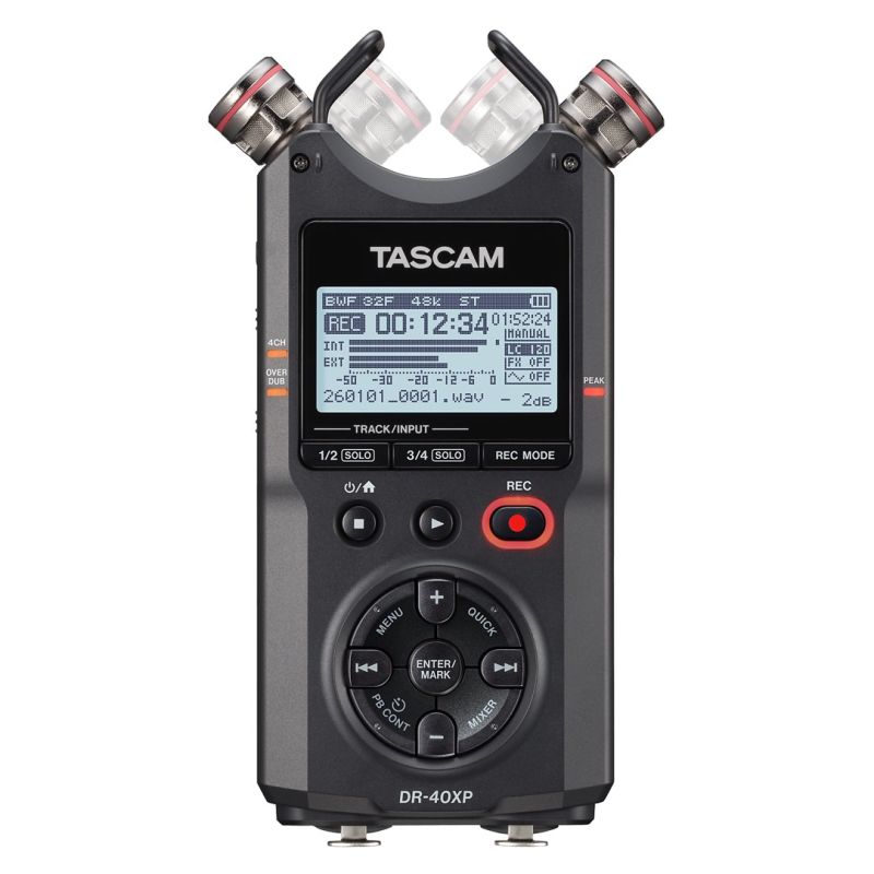 Tascam DR-40XP (Handheld, Mehrspurrecorder), Audiorecorder, Schwarz - Bild 5