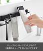 Yamazaki Jitsugyo Film Hook Facial Cleansing Supplies Storage Set Black Main Body each part is W38 x D9 x hook not Tower Floating Storage Shaver