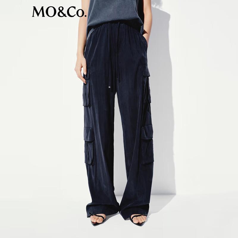 

MO&Co. Women s Matte High-Waist Cargo Pants L