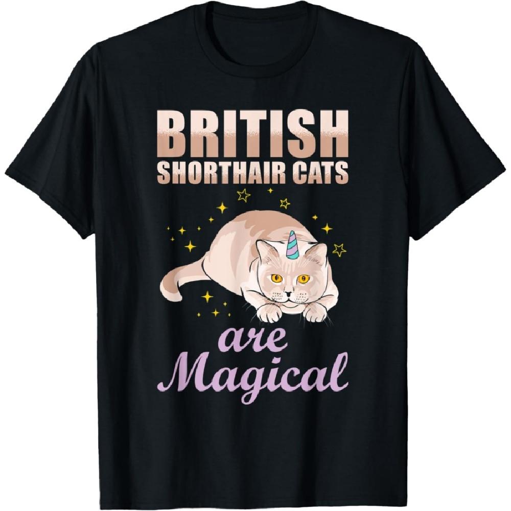

British Shorthair Cats are Magical - British Shorthair Cat T-Shirt S