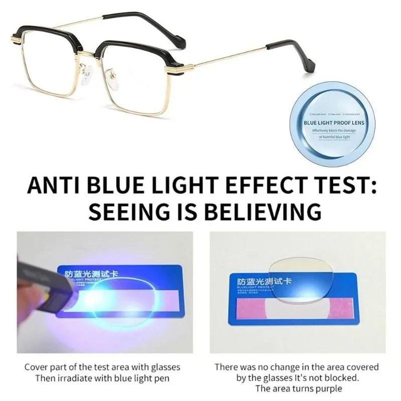 Premium Definition Men's Anti-blue Presbyopia Eyewear Photochromic Reading Eyeglasses Metal Stylish Classical Hyperopia Glasses