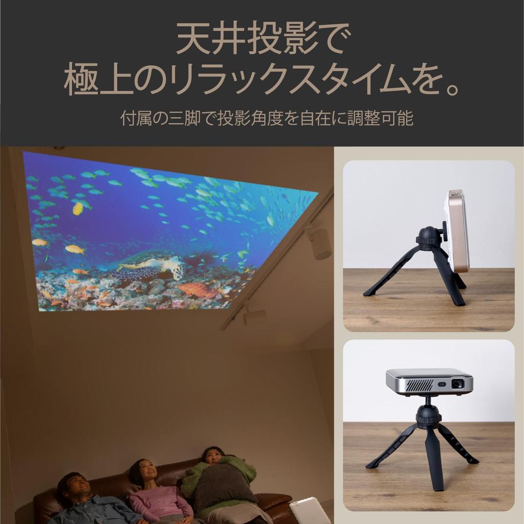 PRO2 2026 Model Warranty Autofocus Full HD Projector Compact Projector for Home Use Mobile Projector Bluetooth Compatible Keystone Correction Tripod