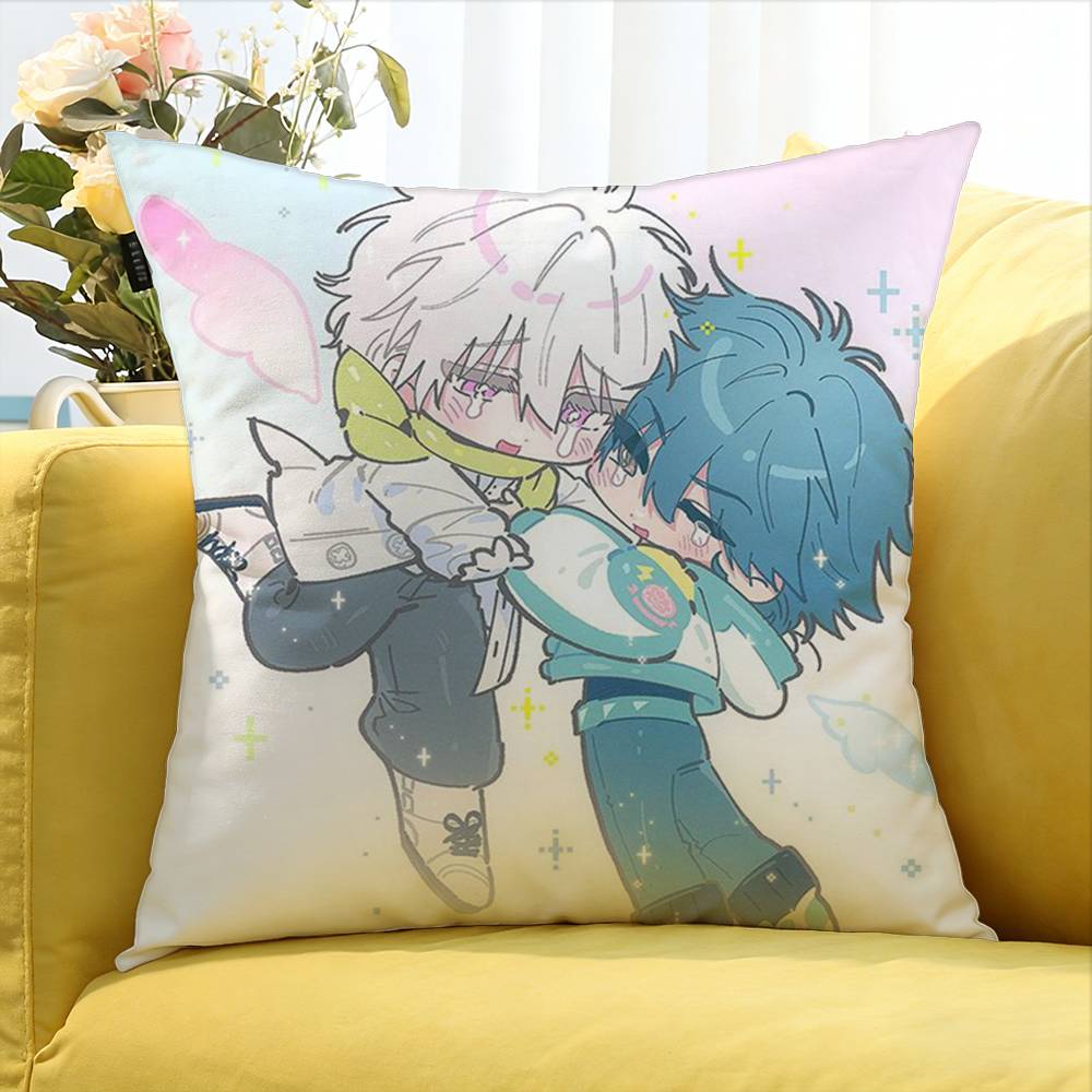 Game Dramatical Murder Aoba Various Sizes Square Pillow Case For Car Home Bedchamber Decor