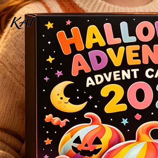 24 Day Countdown Box Halloween Ghost Advent Calendar, with Kids Board Game Accessories Figurines, Spooky Collectible Toy Set for Kids, Party