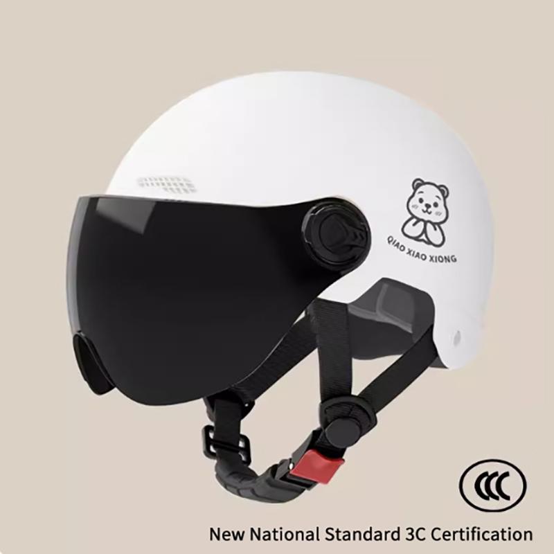1 Pezzo Certificato 3C Casco Semimoto Elettrica per Adulti Uomo e Donna con Occhiali Casco di Sicurezza per Bicicletta