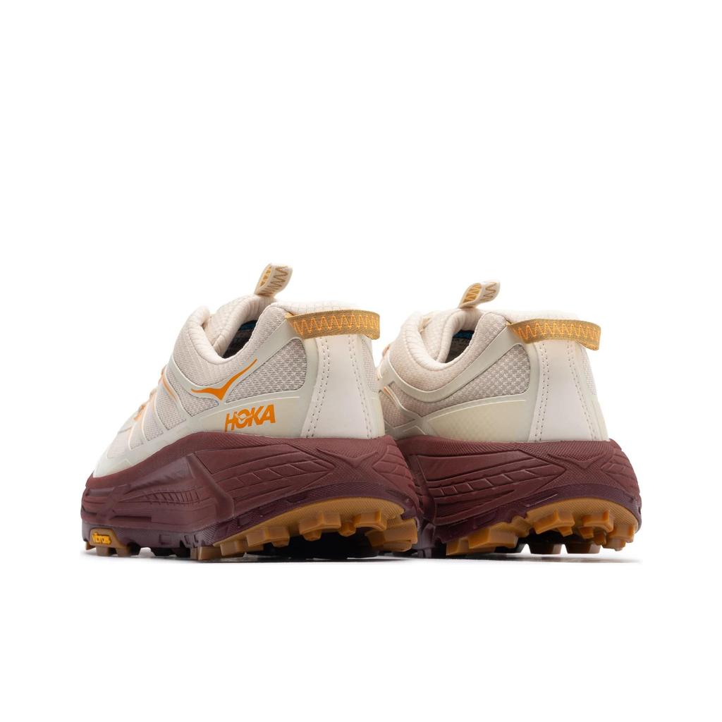 HOKA Mafate Three2 Vanilla Varsity Burgundy Unisex-Sneaker Creme 1141572-VVR
