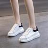 Women's Shoes 2025 Winter Velvet Leather Casual Flat White Shoes Large Size 41-43 Women's Single Shoes Tide