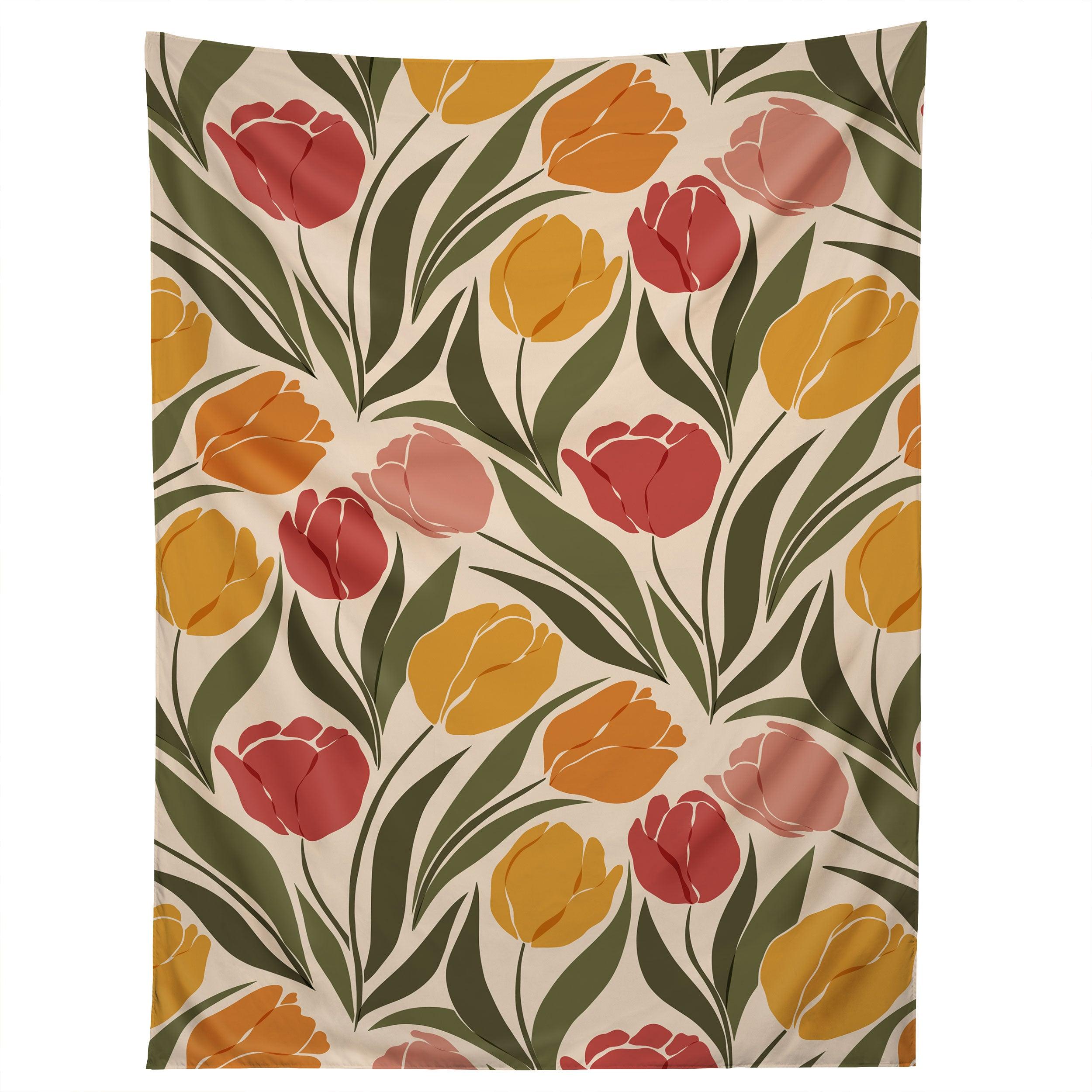 TULIP FIELD SUNSET PALETTE tapestry 75x100