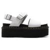 Dr. Martens Voss One Strap Open Toe Wedge Leather Thick Sole Sport Sandals Women Sandals White 26725100