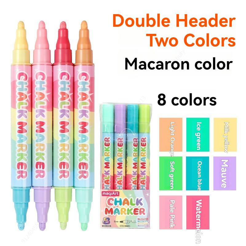 8/16 Colors Dual Tip Liquid Erasable Chalk Markers Pens Washable & Wet Erase Neon Makers for Blackboard Chalkboard Glass Window
