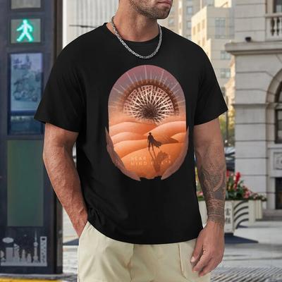 Duna Strach je zabiják mysli Klasické tričko Harajuku Sportovní trička Nejvyšší kvalita Humor Grafika Aktivita Soutěž USA Velikost