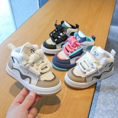 Chaussures de sport pour enfants 2025 printemps et automne chaussures de skate décontractées pour garçons chaussures montantes chaussures de pain pour filles chaussures de papa pour bébé dopamine