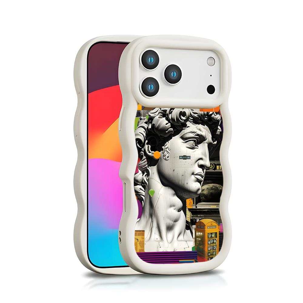 Graffiti Art Welle Rand TPU Handyhülle für iPhone 17 16 15 14 13 12 11 Air Pro Max Plus Bunte Hülle