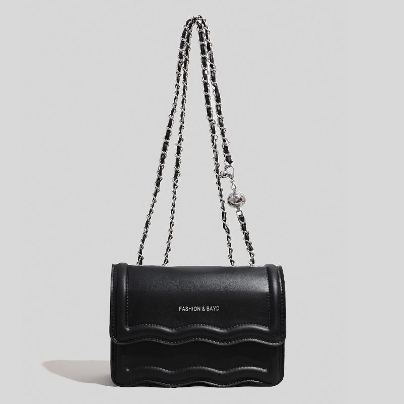 Korean niche women's bag new solid color simple fashion versatile exquisite chain bag shoulder crossbody small square bag
