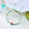 Bohemian Summer Fruit Bracelet for Women Girls Watermelon Lemon Strawberry Handwoven Adjustable Bangles Friendship Jewelry Gifts