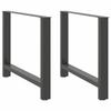 VidaXL Dining Table Legs Anthracite 2 Pieces 90 X (72-73) Cm Steel 4013318