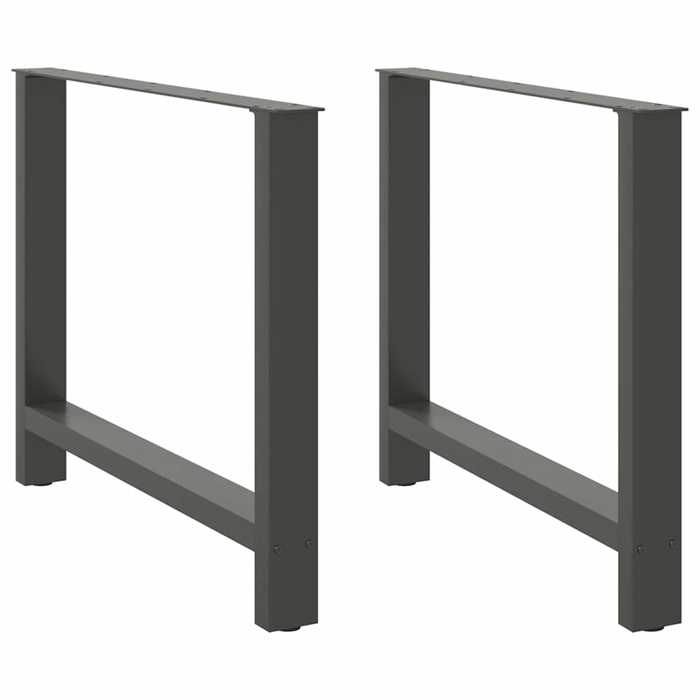 VidaXL Dining Table Legs Anthracite 2 Pieces 90 X (72-73) Cm Steel 4013318
