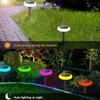 Solar Powered UFO Mushroom Lawn Light Outdoor LED Color Changing Garden Pathway Decorative Atmosphere Ground Plug Lamp