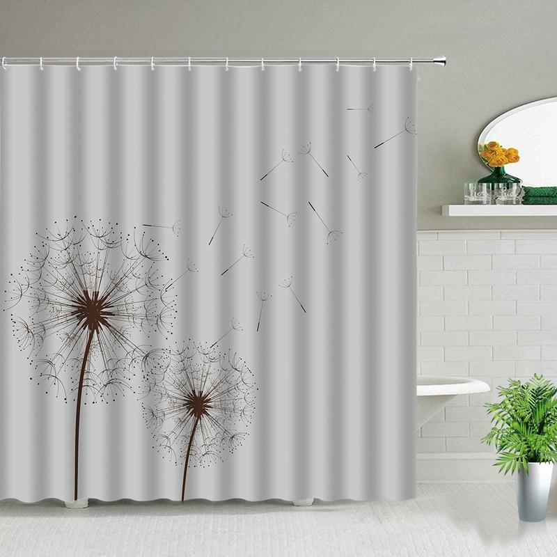 Flower Butterfly Pattern Shower Curtain Waterproof Bathroom Shower Curtains Elephant Bathroom Decor 3d Print Bath Curtain