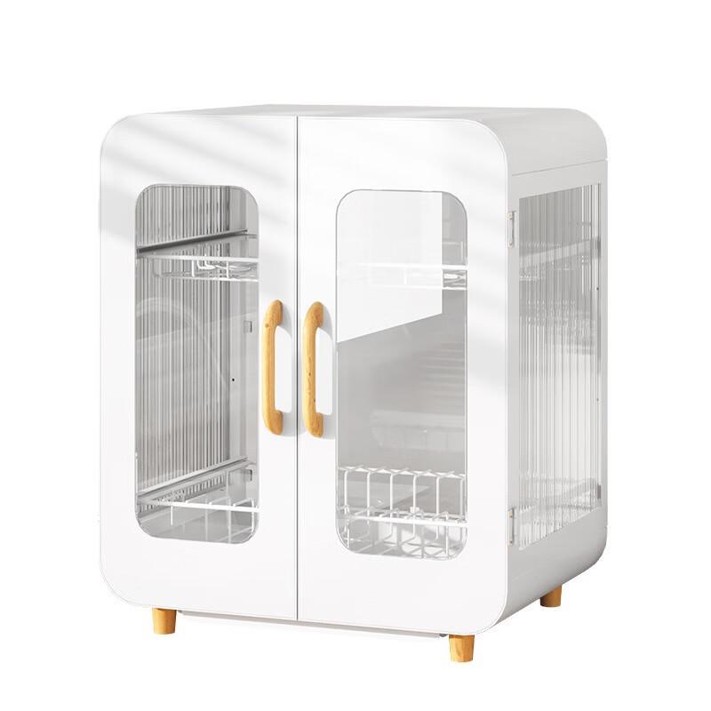 Double-Layer Dustproof Countertop Dish Cabinet