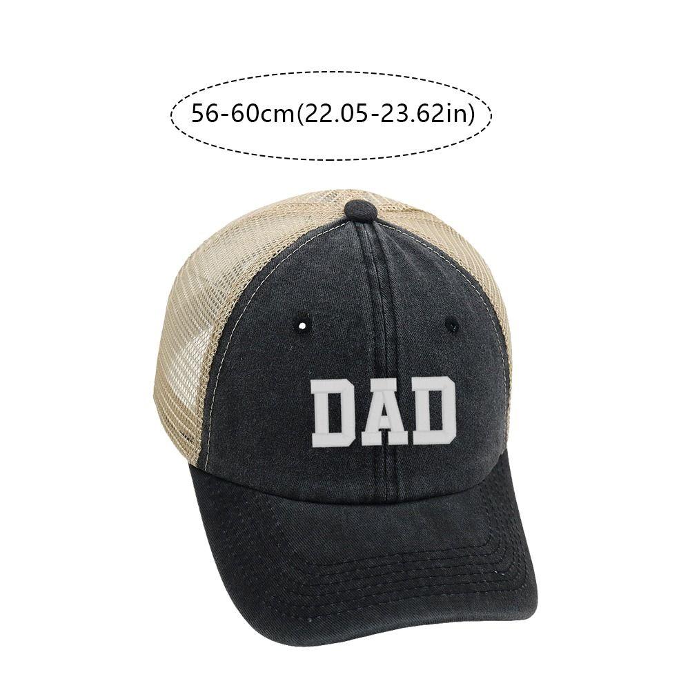 Adjustable DAD MOM Baseball Hats Hip-hop Sunscreen Mesh Hats Washed Distressed Faded Cap Man Women