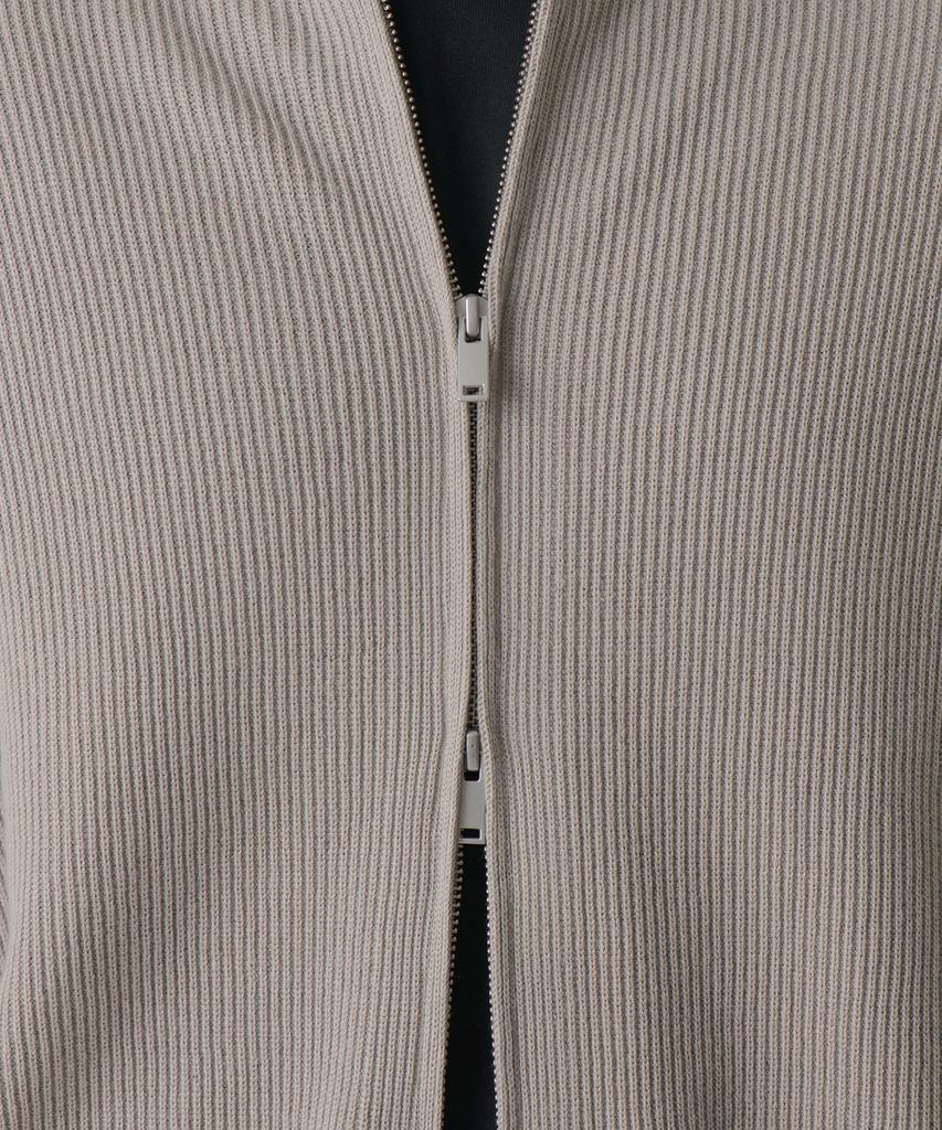 MUSINSA STANDARD Cotton High-Neck Knit Zip-Up [Light Warm Gray]