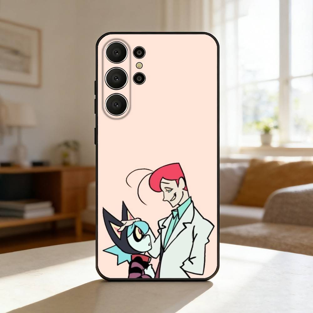 Y2K P-Psycho C-Cuties Phone Case For Samsung S26,S25,24,23,22,30,21,10,9,Ultra,Plus,Lite,FE Soft Black Case