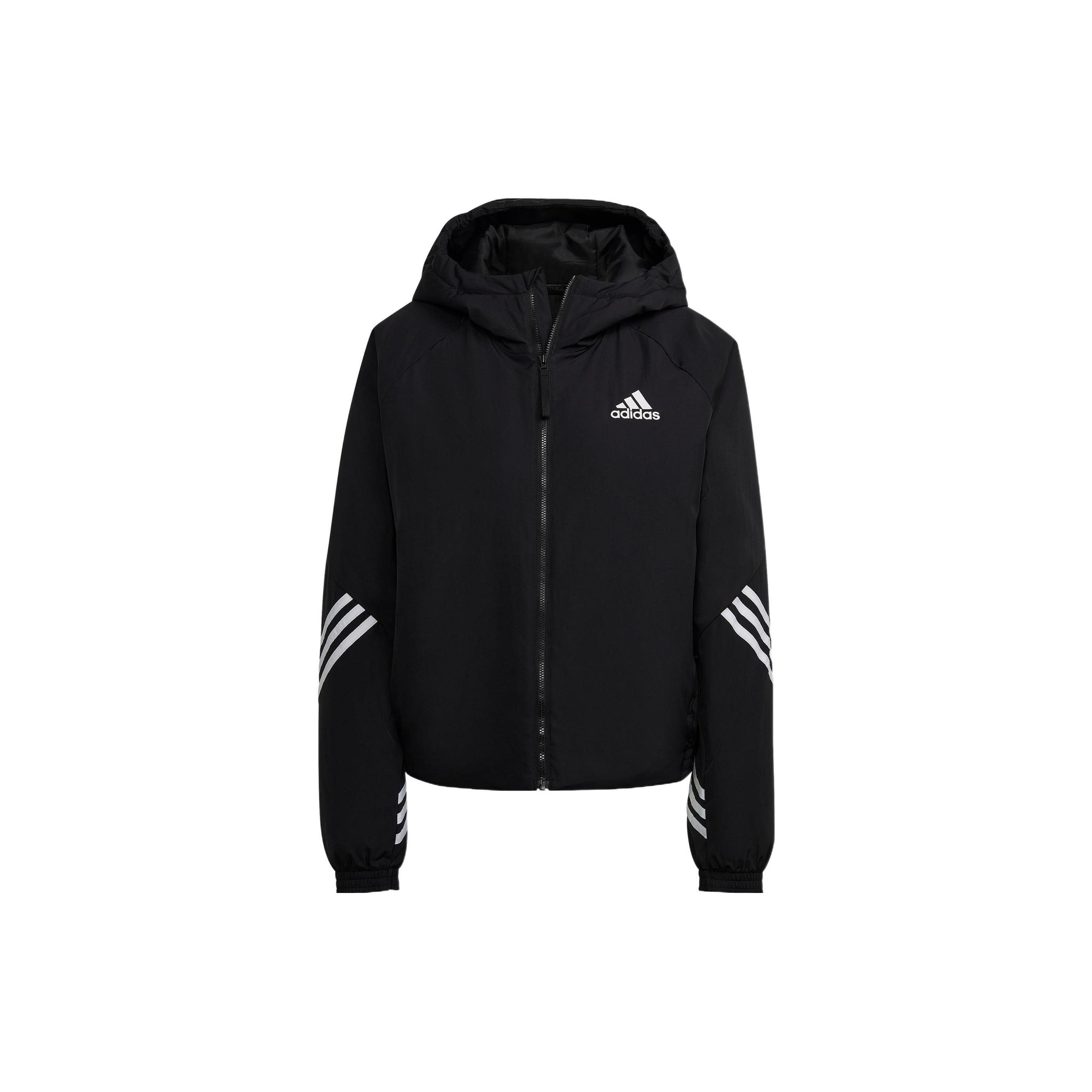 (WMNS) adidas Back to Sport Hooded Jacket Asia Sizing  Black White  Women s HG6006 XL