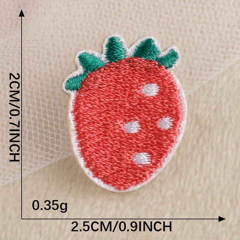Duoku Cartoon Rabbit & Strawberry Self-Adhesive Embroidery Cloth Patch for DIY Clothing Accessories