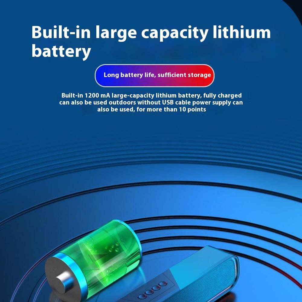 Marquee Luminous Mini Sound Blaster Audio Desktop Strip Portable Subwoofer High Power Bluetooth Speaker