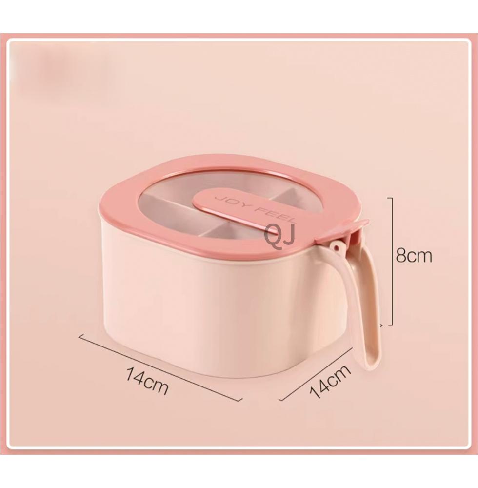 Seasoning Combination Set  Kitchen Four Compartment Integrated Seasoning Jar  Household Seasoning Box with Lid Storage