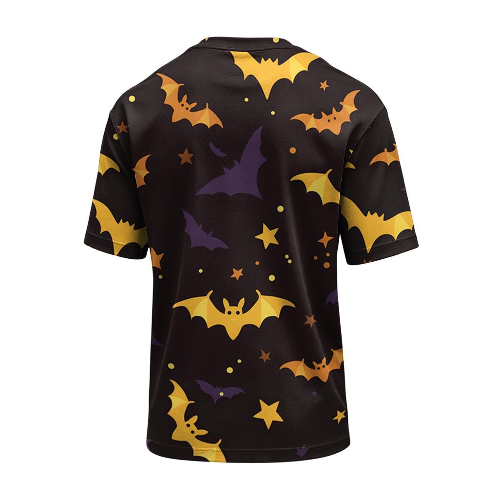 Men's Casual Halloween Print Short Sleeve T-Shirt Lightweight Breathable Round Neck Top for Everyday Wear and Seasonal Events