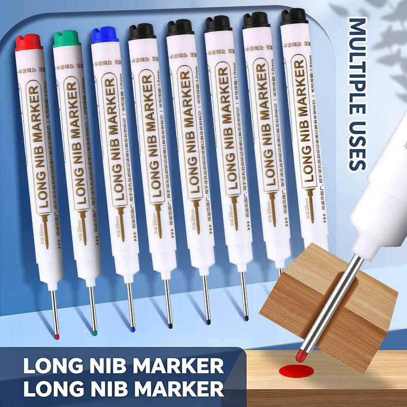 1PC Long Needle Marker Pen Waterproof Deep Hole Metal Bathroom Woodworking Tile Screw 20mm Dash Pen Marker Pen