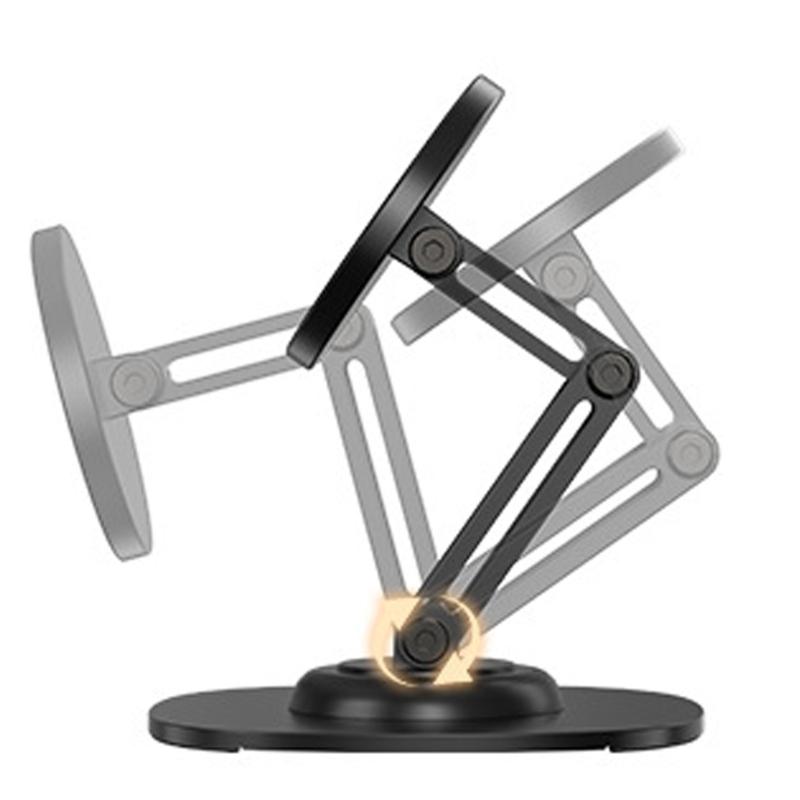 Desktop Magnetic Phone Holder for Phone 16 15 14 360 Degree Rotating Phone Holder Foldable Tabletop Stand