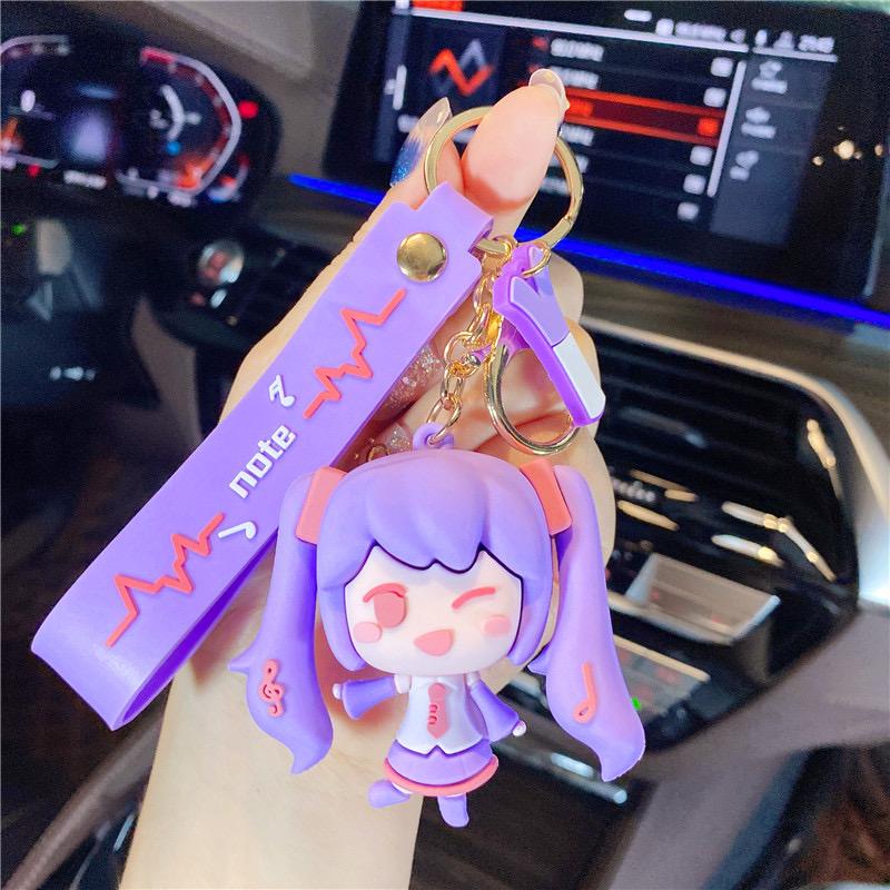Hatsune Miku Anime Figur Puppe Autoschlüsselanhänger - Niedliches Mädchen Schlüsselanhänger Anhänger Paar Passende Tasche Schlüsselanhänger Geburtstagsgeschenk