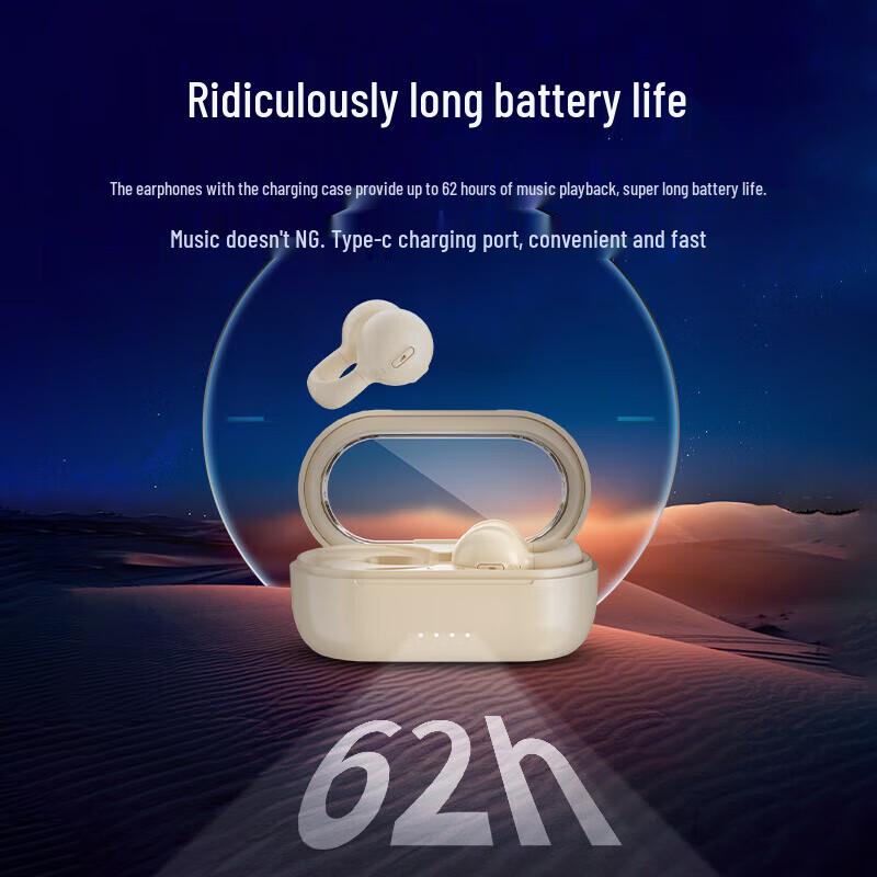 OKSJ Open-Ear Clip-On Wireless Sports Bluetooth Headphones