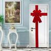 2026 Christmas Large Red Organza Bow Front Door Hanging Decor DIY Xmas Gift Ready Made Bow for Wedding New Year Ribbon Bow