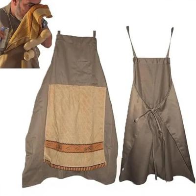 Chef's Prank Without Sleeves Barbecue Apron Hidden Pockets Surprise Kitchen Apron Creative Male Organs Prank Cooking Apron