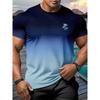 3D Bull Head Print Summer Casual Men's T-shirt Urban Street Fashion Men's Short-sleeved Shirt Outdoor Sports and Fitness Men's S