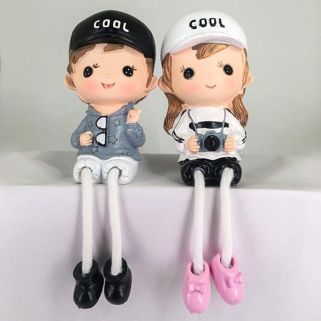 1 Set Hängende Beine Romantisches Paar Schauobjekt | Niedliches Jungen- & Mädchengeschenk für Ihn/Sie, Muttertag, Heimdeko, Wohnzimmer, Schlafzimmer