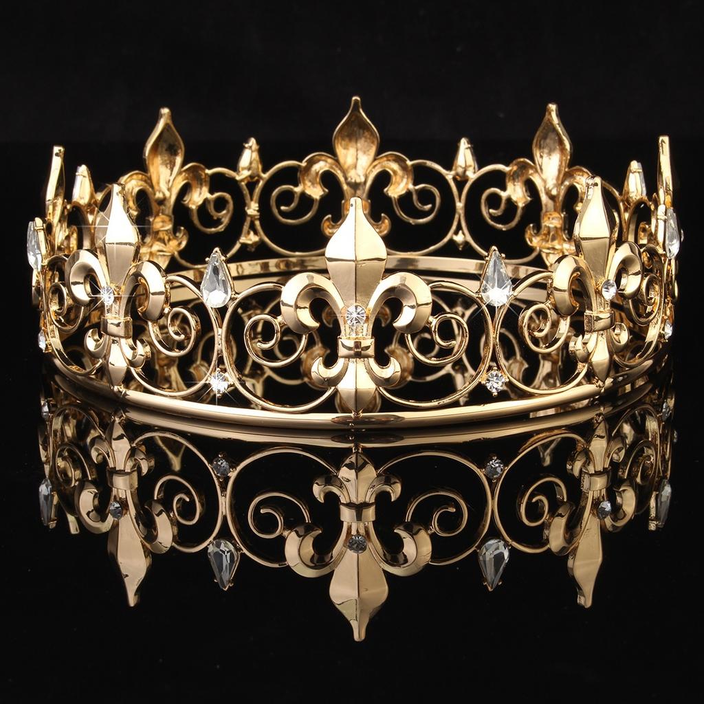 Men's Imperial Medieval Fleur De Lis  Crown 5.5cm High 17cm Diameter
