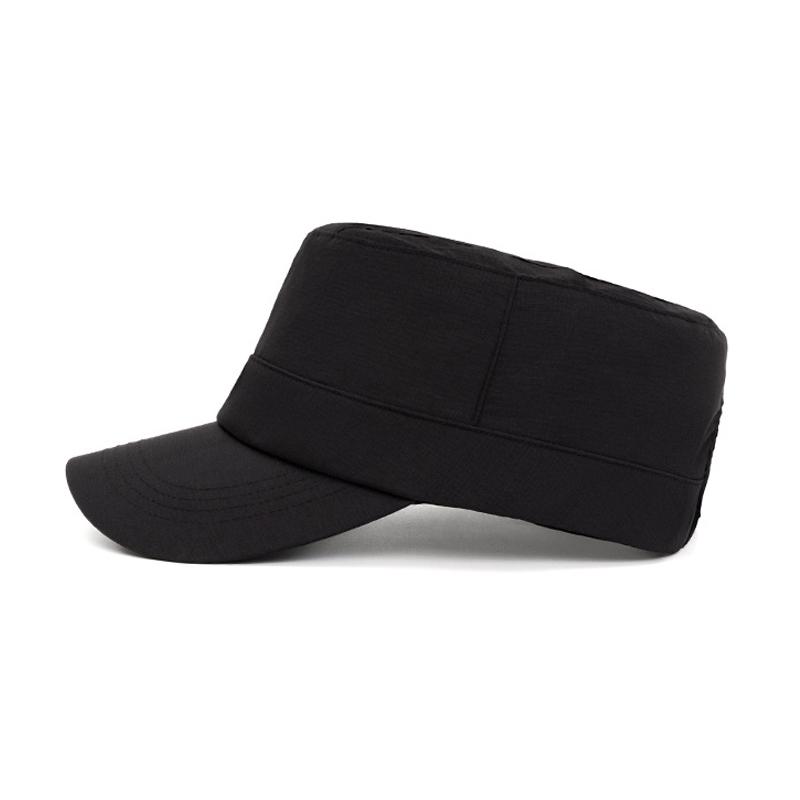 Summer Quick-Drying Flat Top Hat Men's Big Head Cap Outdoor Mesh Breathable Sun Hat