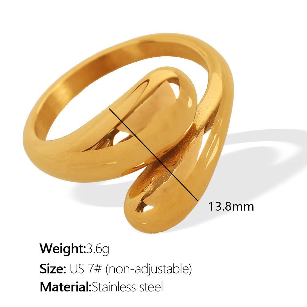 Chic Women's Open Stainless Steel Geometric Ring