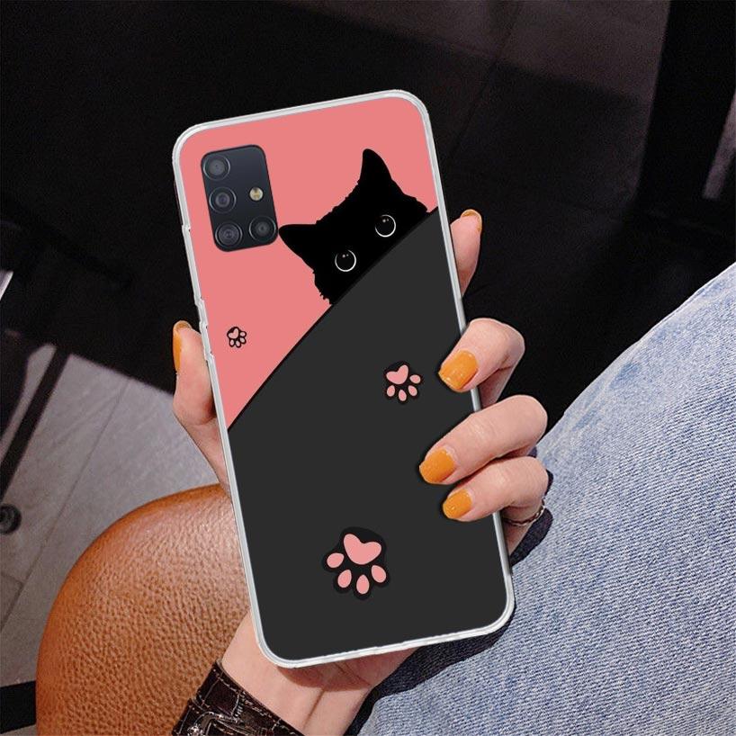 Cat Footprint Funny Paw Cute Phone Case For Samsung Galaxy A52 A32 A22 A12 A51 A31 A50S A30S A20S A10S Note 20 Ultra 10 Plus S10
