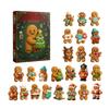 2025 Christmas Ornament 2D Acrylic Holiday Pendants 24 Days Advent Calendar Countdown Home Decor for Front Door Office Wall